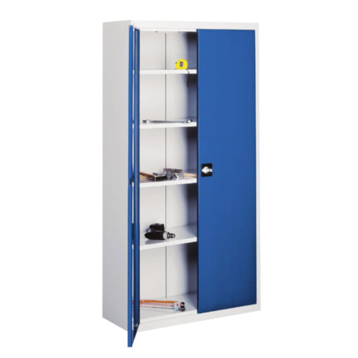 Armoire Haute IDEO 100 Porte Battante 4 Étagères