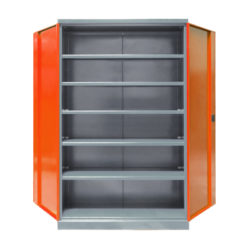 Armoire haute de garage en métal époxy coloris gris