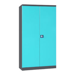 Armoire Haute IDEO 100 Porte Battante 8 Étagères 36 Bacs à Bec 8L
