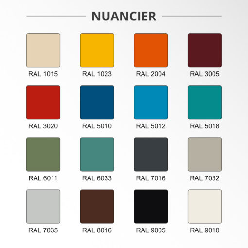 Nuancier pour mobilier d'atelier