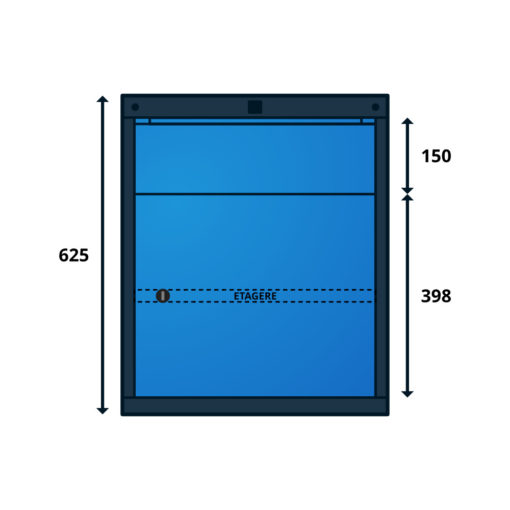 Caisson Type S pour Établis TIRIO 1 Tiroir 1 Porte