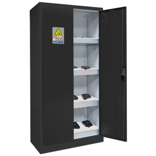 armoire lithium ion eco sans charge coloris noir trionyx