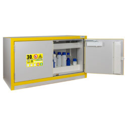 armoire sous paillasse de sécurité pour produits inflammables en 14470 1 30 minutes 60 l 2 portes